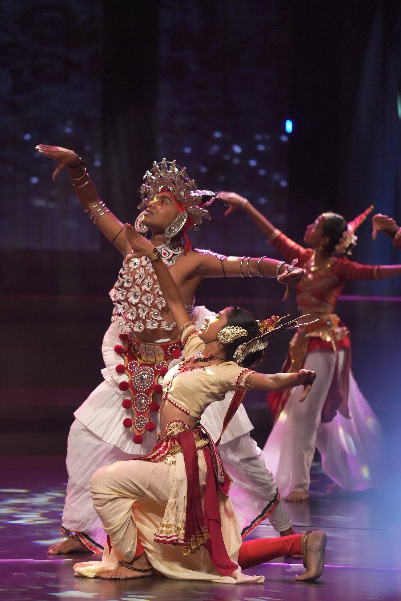 Kandyan dancers performing on stage